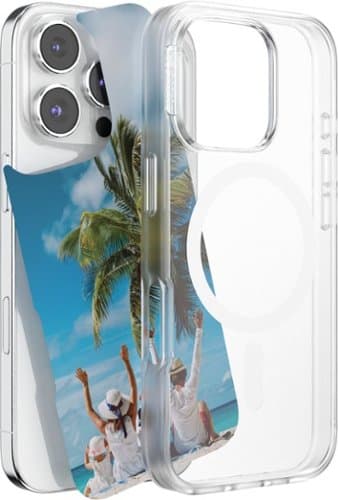 Open-Box: PopSockets - MagSafe PopCase for iPhone 16 Pro Case with Customizable Graphic Case Insert (digital code) - Clear