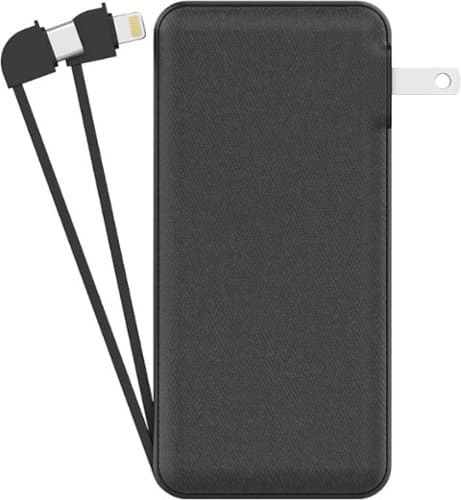 Open-Box: myCharge - 10,000 mAh Portable Charger for Most USB-C and Apple Devices - Black