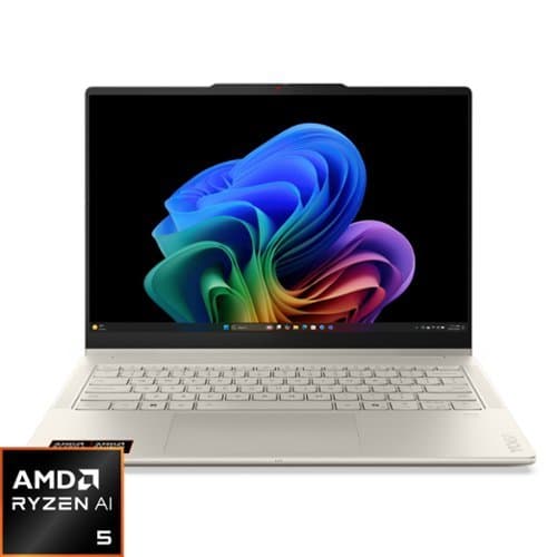 Open-Box: Lenovo - Yoga 7a 2-in-1 14" 2K OLED Touchscreen Laptop - AMD Ryzen AI 5 430 2026- 16GB Memory - 512GB Storage - Copilot+ PC - Seashell