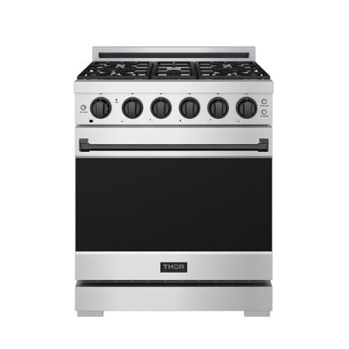 Gordon Ramsay Series by Thor Kitchen 4.55 Cu. Ft Freestanding Liquid Propane Gas Range with Black Hardware - Stainless Steel