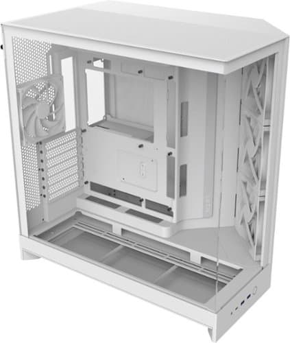 Open-Box: NZXT - H9 Flow 2025 ATX Mid-Tower Dual-Chamber PC Case - White