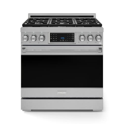 36 in. Wide 6 Burner Gordon Ramsay Series by Thor Kitchen 6.0 Cu. Ft Freestanding Gas Range - Stainless Steel