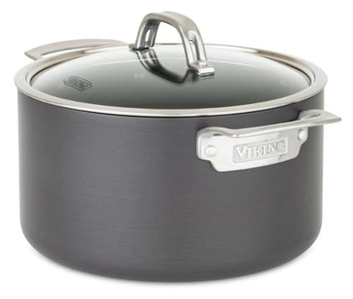 Viking - Hard Anodized Nonstick 6 Qt. Covered Dutch Oven - Black