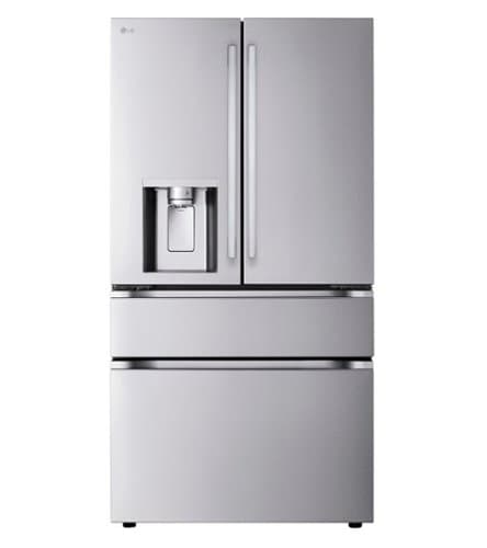 Open-Box: LG - 36-in Wide Standard-Depth MAX 28.6 Cu. Ft. 4-Door French Door Smart Refrigerator with Full Convert Drawer - Stainless Steel
