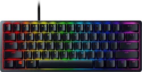 Open-Box: Razer - Huntsman Mini 60% Wired Optical Clicky Switch Gaming Keyboard with Chroma RGB Backlighting - Black