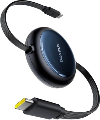 Open-Box: Baseus - Nomos Retractable Charging Cable USB-C to USB-C 5 feet 100W Cosmic - Black